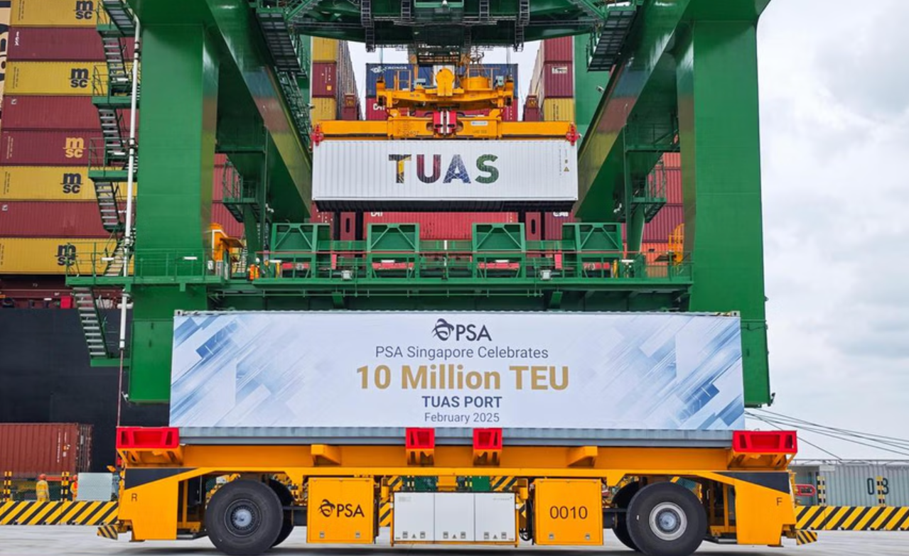 Tuas mega port hits milestone of handling 10 million containers since opening 